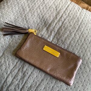 Elliot Lucca Bronze Leather Wristlet